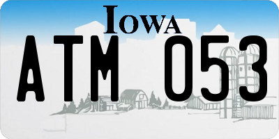 IA license plate ATM053