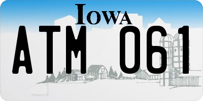 IA license plate ATM061