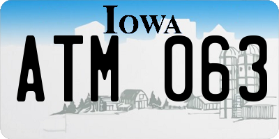 IA license plate ATM063