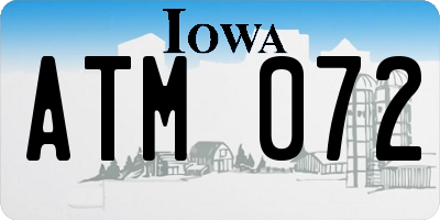 IA license plate ATM072