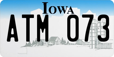 IA license plate ATM073