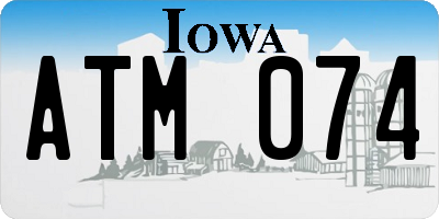 IA license plate ATM074