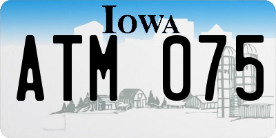 IA license plate ATM075