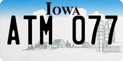 IA license plate ATM077