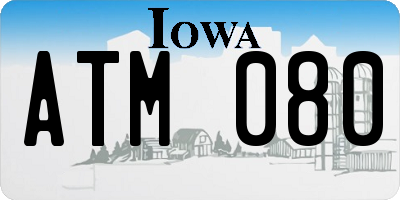 IA license plate ATM080