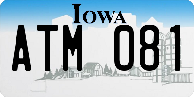 IA license plate ATM081