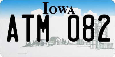 IA license plate ATM082