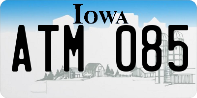 IA license plate ATM085