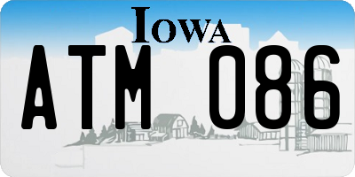 IA license plate ATM086