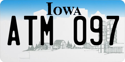 IA license plate ATM097