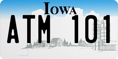 IA license plate ATM101