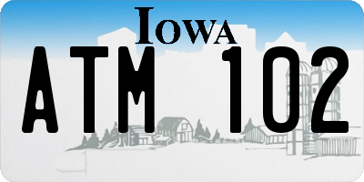 IA license plate ATM102