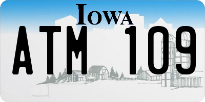 IA license plate ATM109