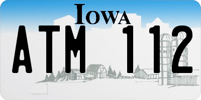 IA license plate ATM112