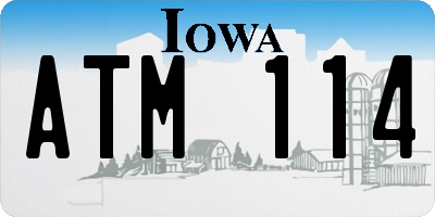 IA license plate ATM114