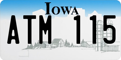 IA license plate ATM115