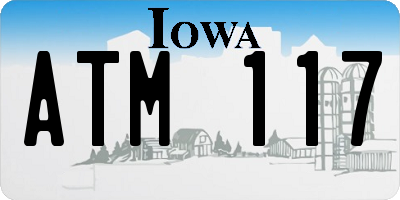 IA license plate ATM117