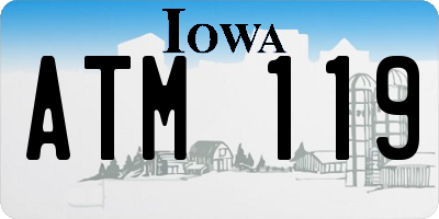IA license plate ATM119