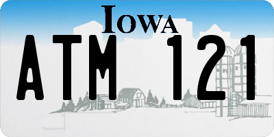 IA license plate ATM121