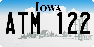 IA license plate ATM122