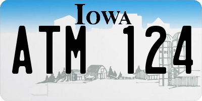IA license plate ATM124