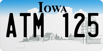 IA license plate ATM125