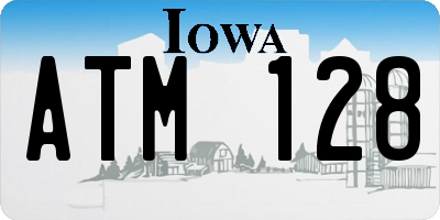 IA license plate ATM128