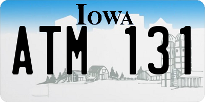 IA license plate ATM131