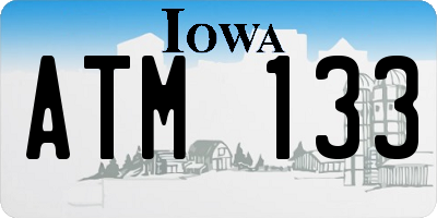 IA license plate ATM133
