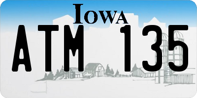 IA license plate ATM135