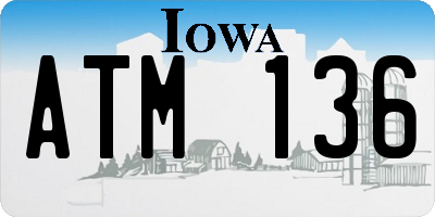 IA license plate ATM136