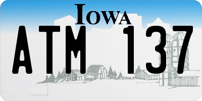 IA license plate ATM137