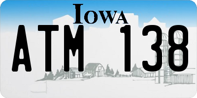 IA license plate ATM138