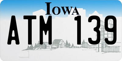 IA license plate ATM139