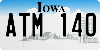 IA license plate ATM140