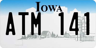 IA license plate ATM141
