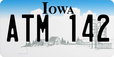 IA license plate ATM142