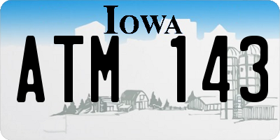 IA license plate ATM143