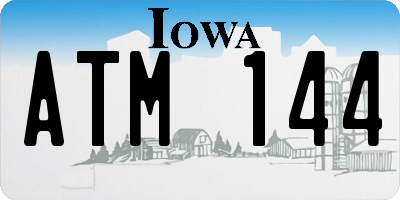 IA license plate ATM144