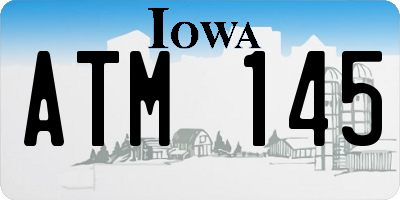IA license plate ATM145