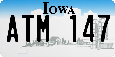 IA license plate ATM147