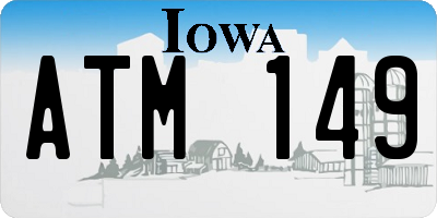 IA license plate ATM149