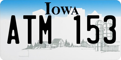 IA license plate ATM153