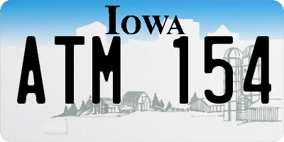 IA license plate ATM154