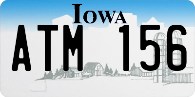 IA license plate ATM156