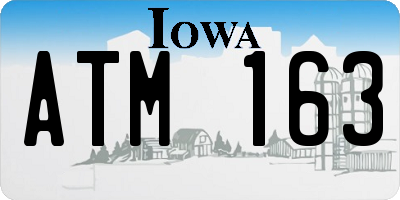 IA license plate ATM163