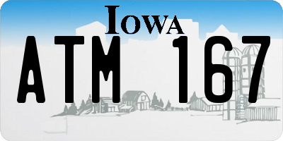 IA license plate ATM167