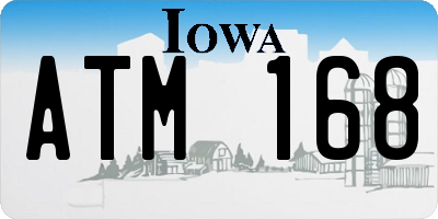 IA license plate ATM168