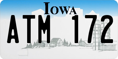IA license plate ATM172