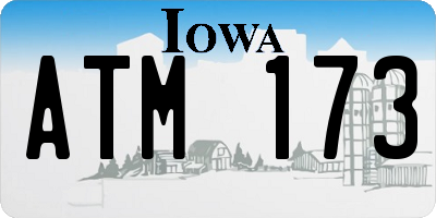 IA license plate ATM173